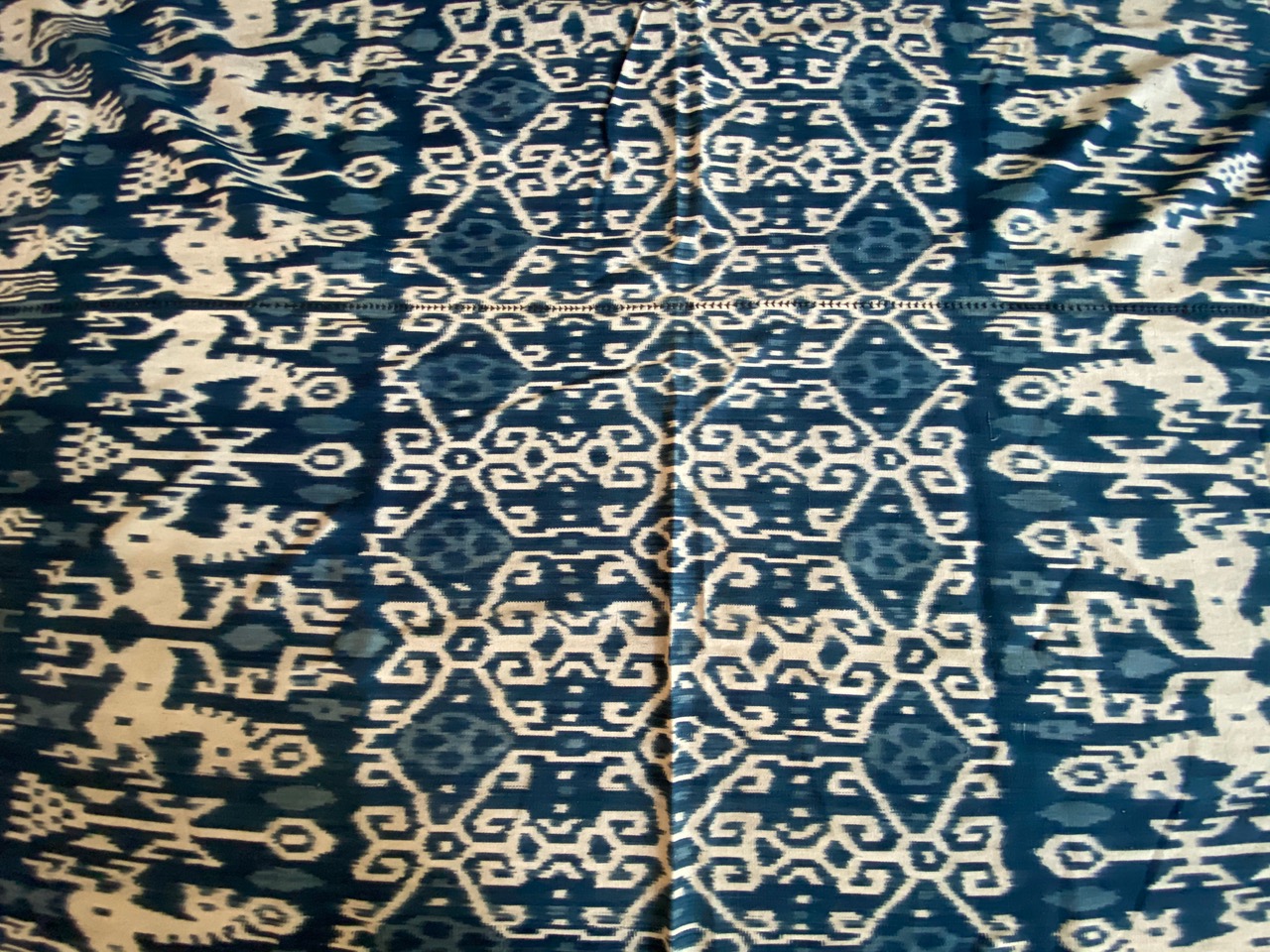soft indigo Ikat, with stunning long tassels, from Sumba