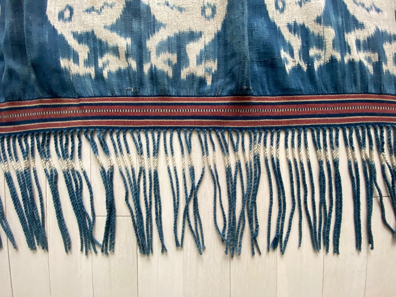 rare bold indigo and white textile from Sumba