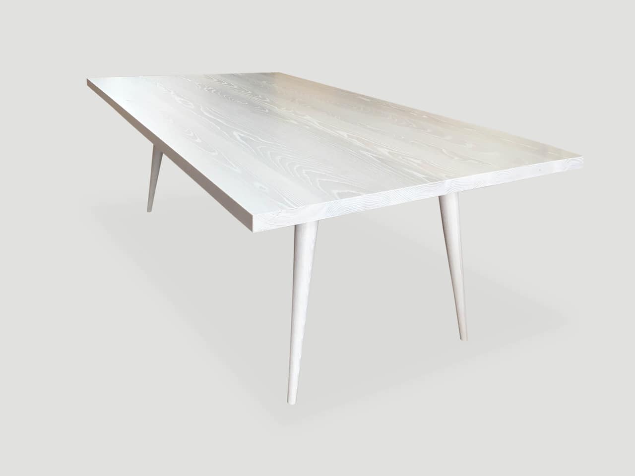 bleached ash wood dining table