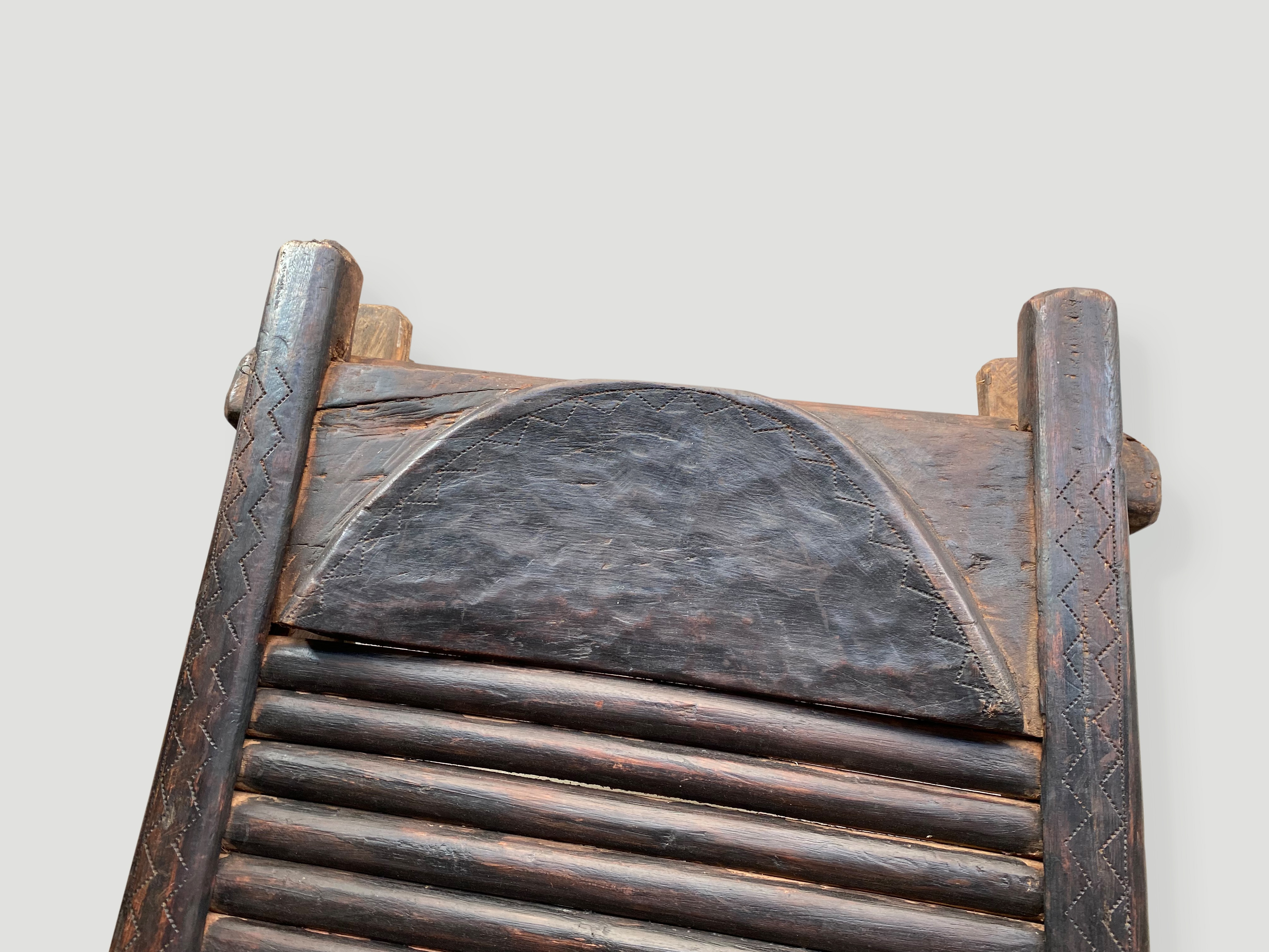 African antique bench or coffee table