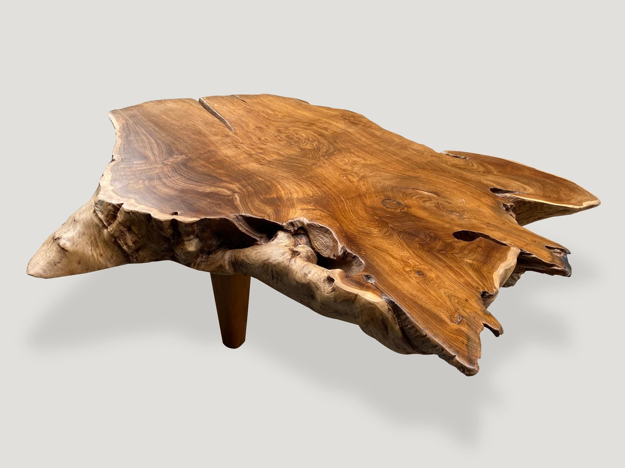 organic teak wood root coffee table