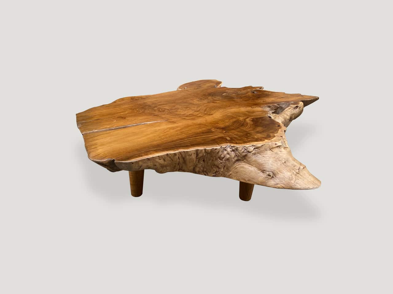 organic teak wood root coffee table