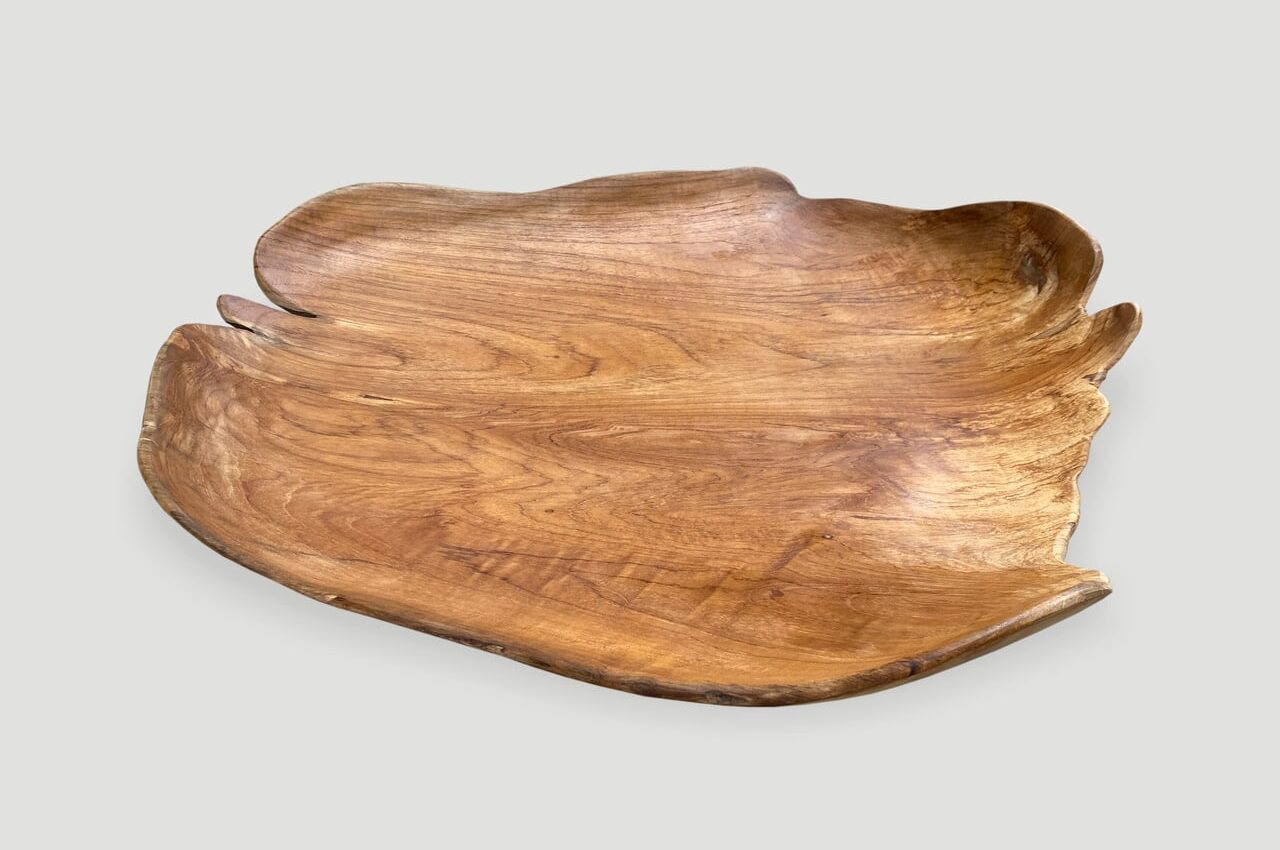 minimalist teak bowl