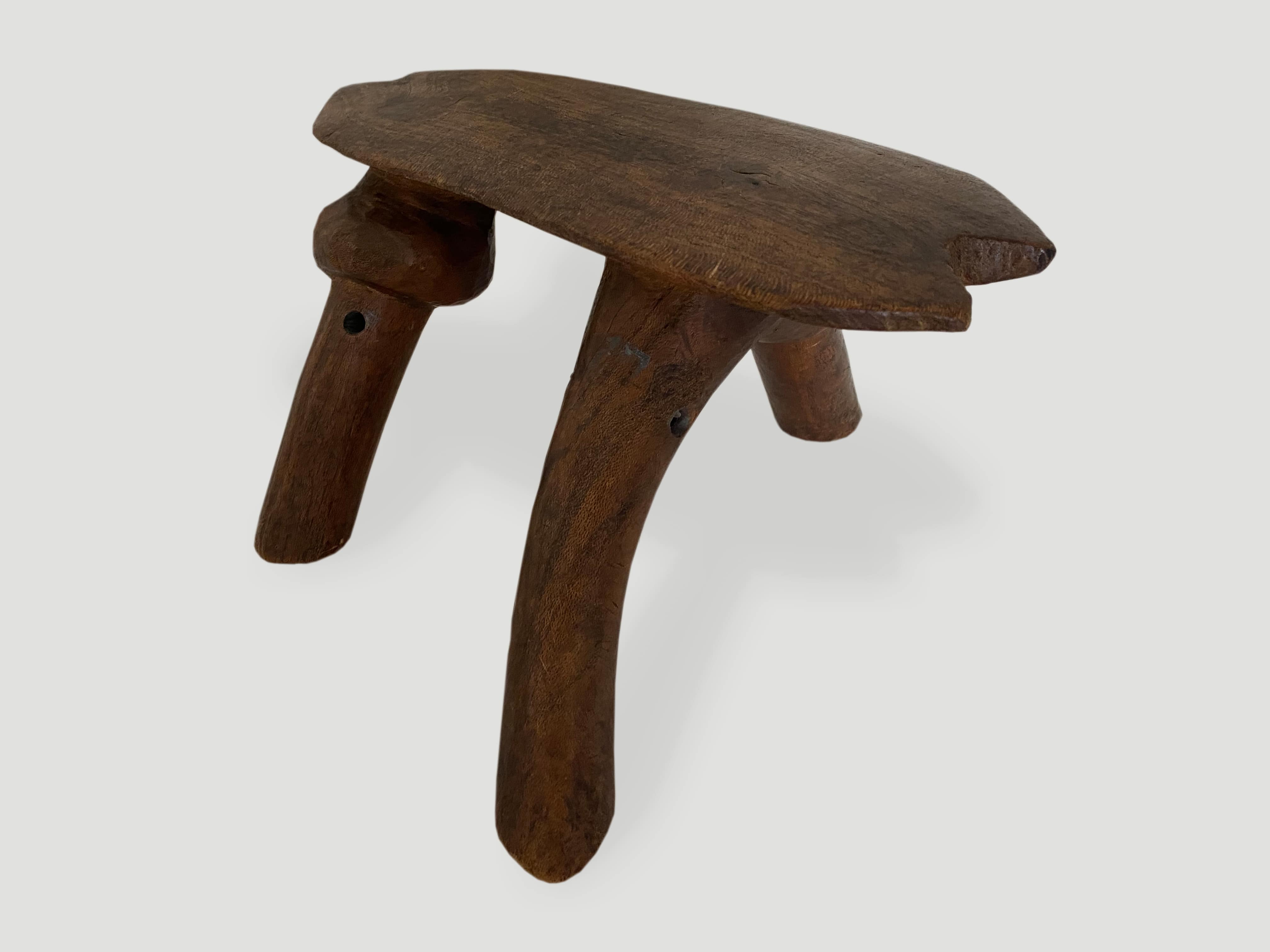 antique african head rest or stool