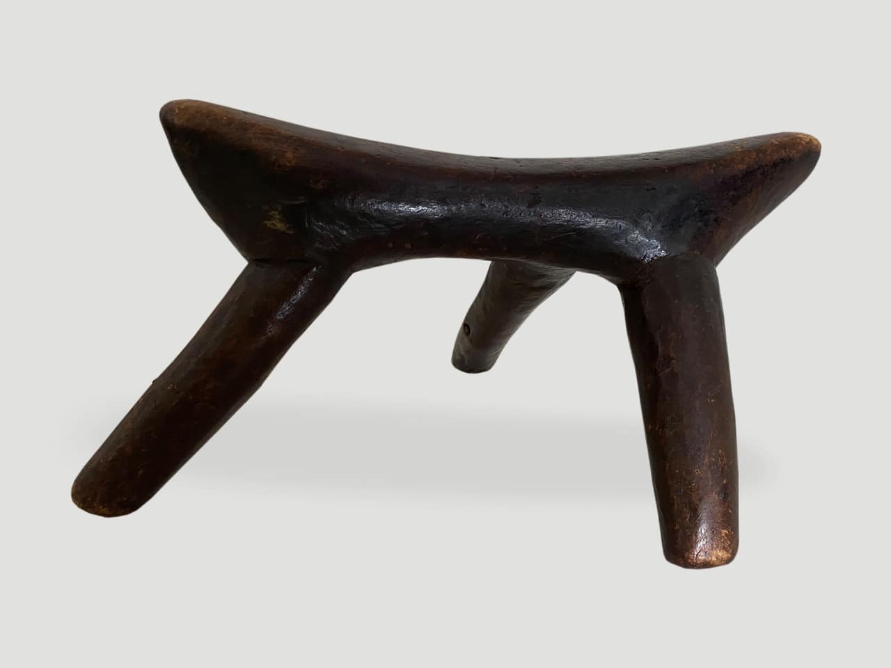 antique african wood head rest