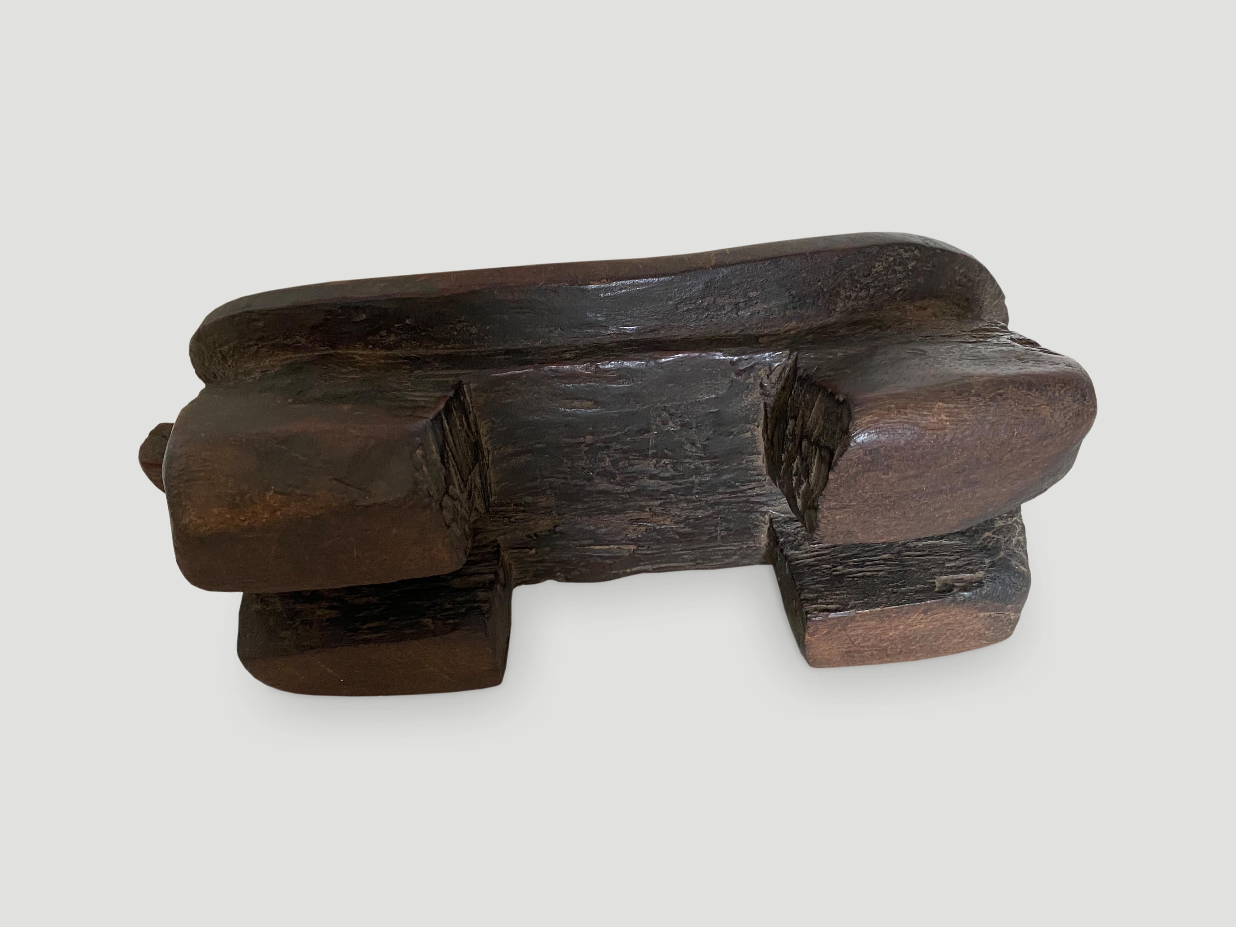 African stool hand carved from a single block of wood