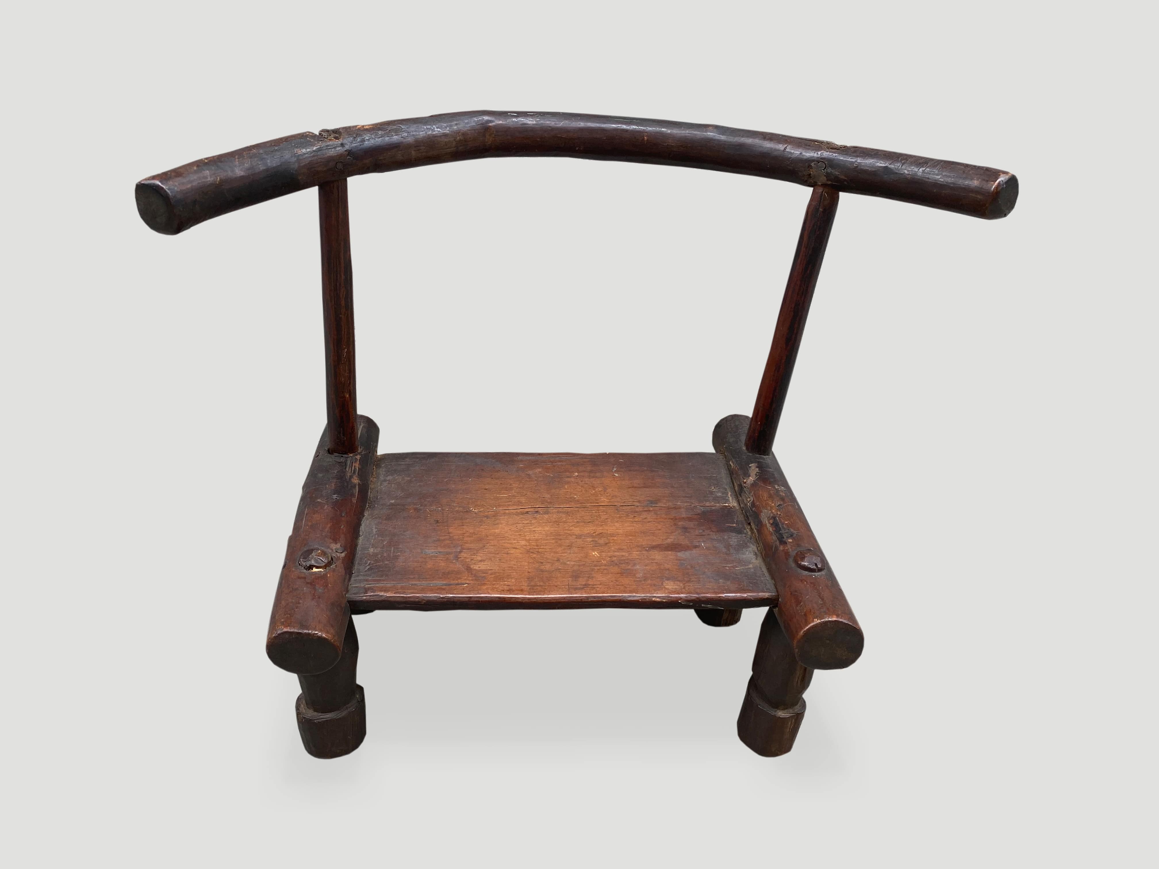 african wooden chair or side table