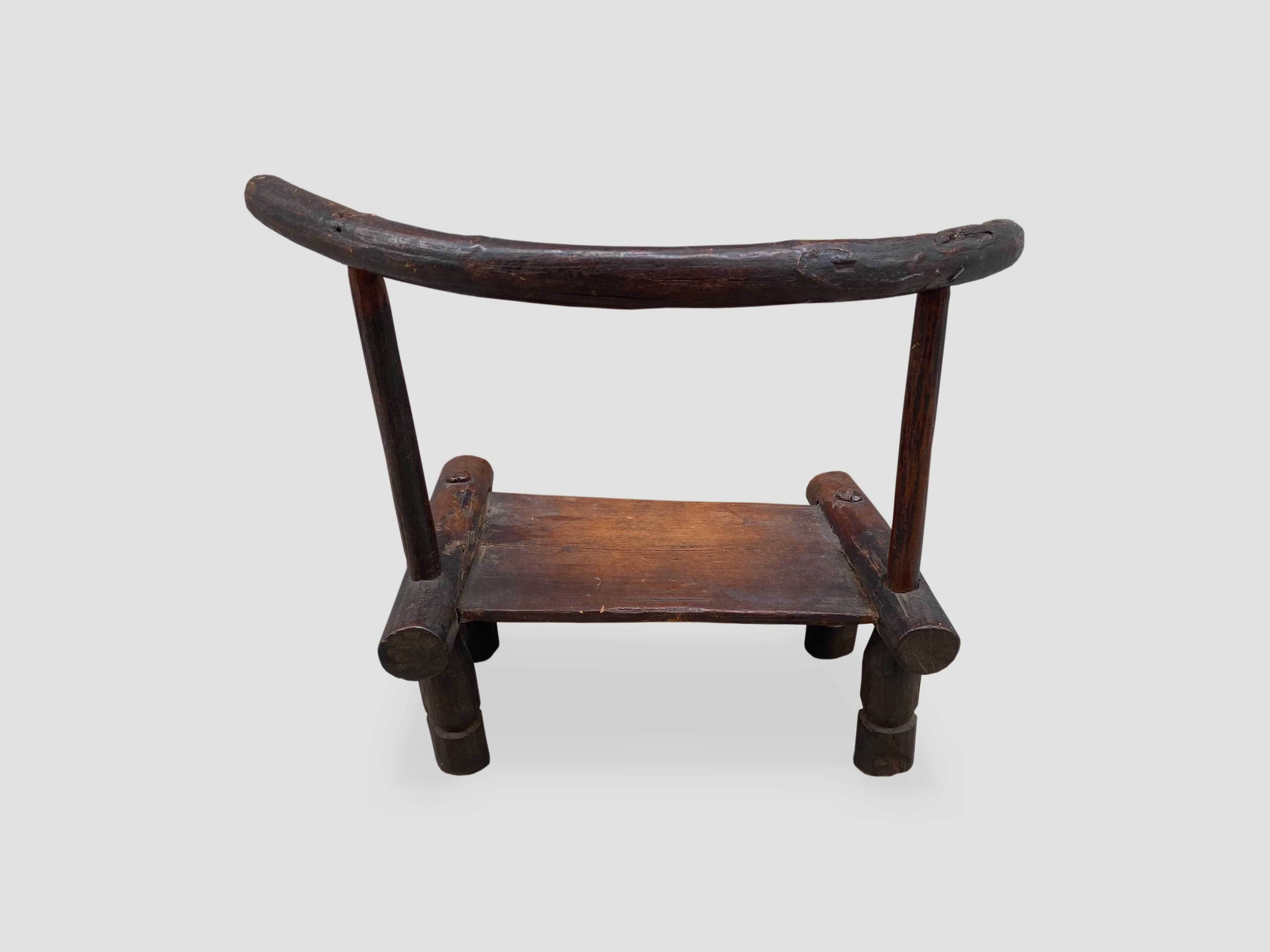african wooden chair or side table