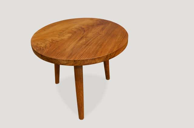 mid century style teak wood side table