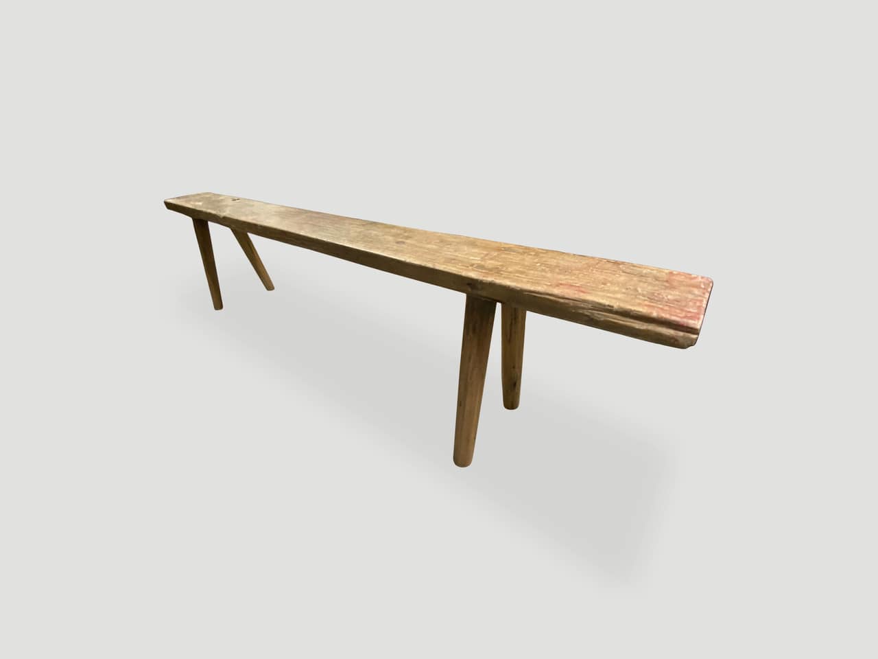 natural aged teak wood bench