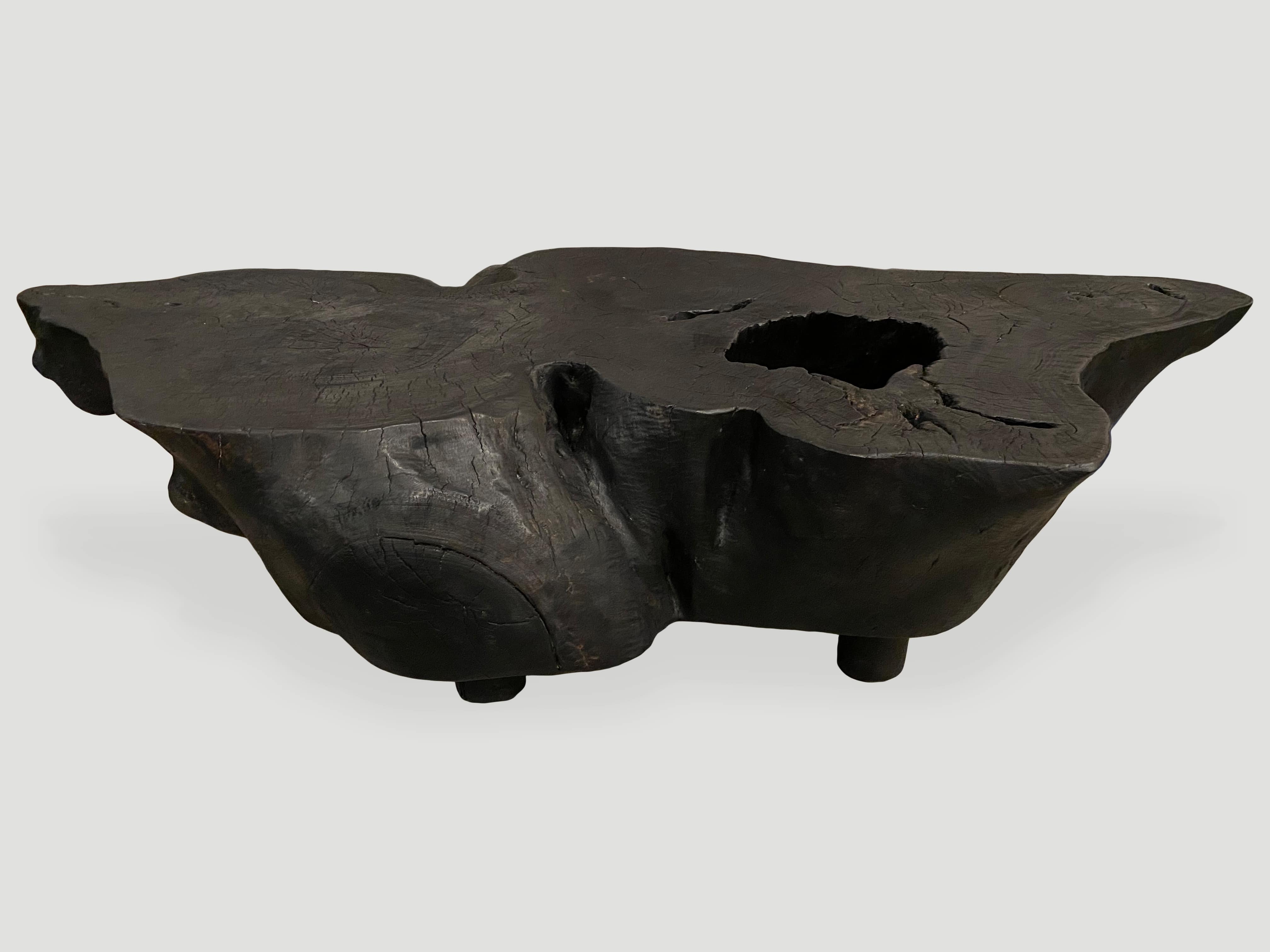 hand carved reclaimed mango root coffee table