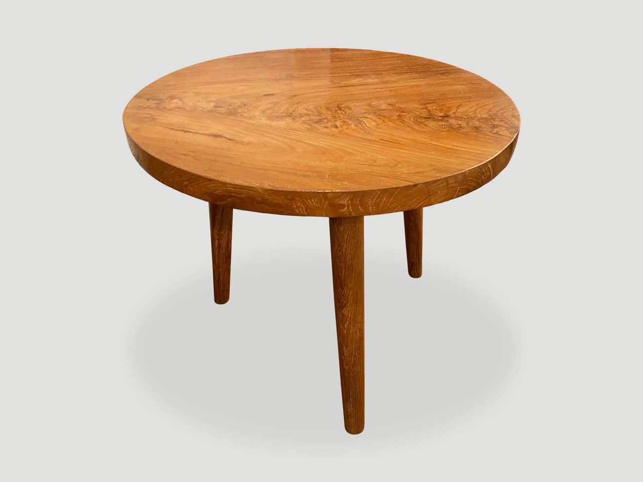 mid century style teak wood side table