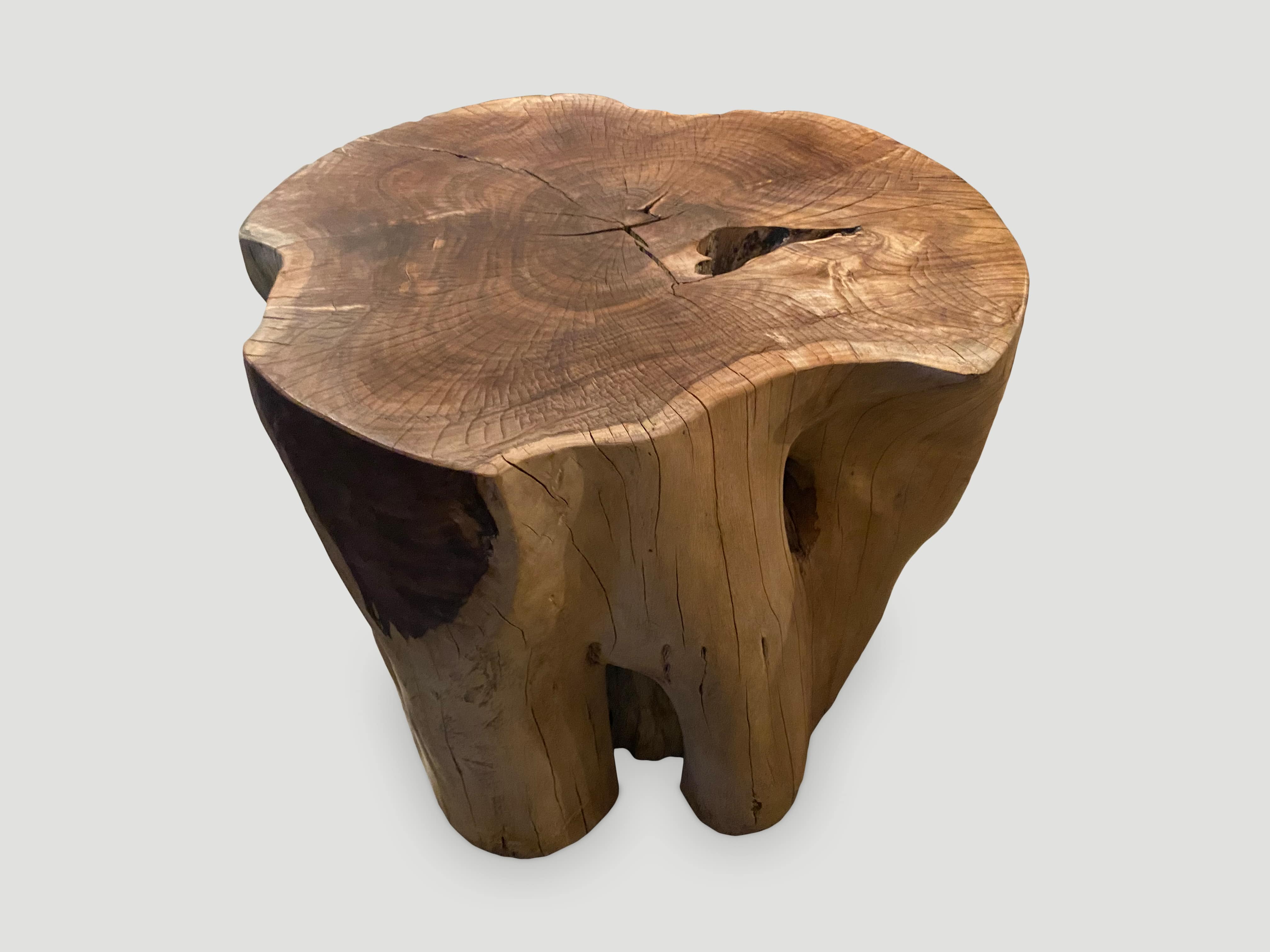 two toned sono wood side table