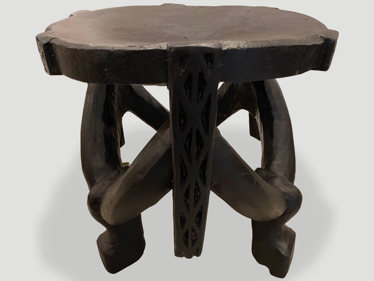 African mahogany side table or stool,