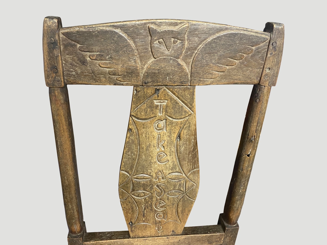 hand carved teak chair