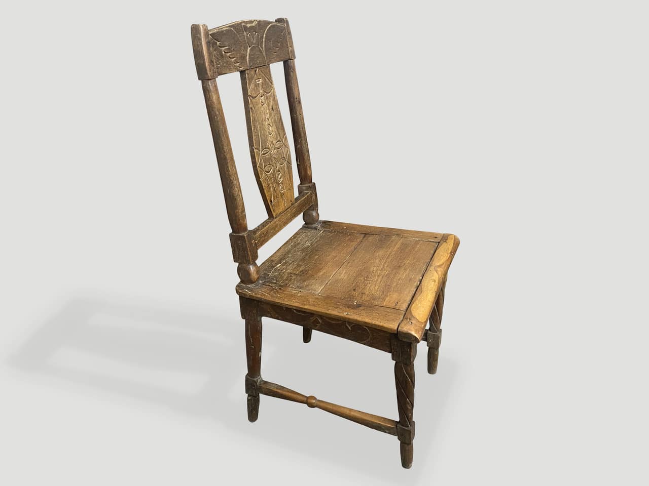 hand carved teak chair