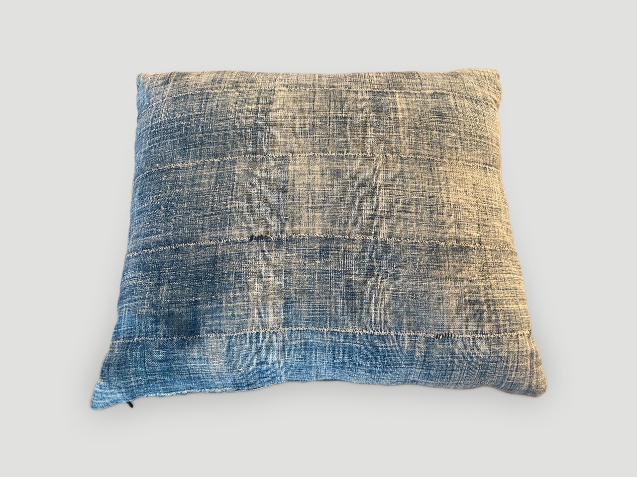 indigo antique textile pillow