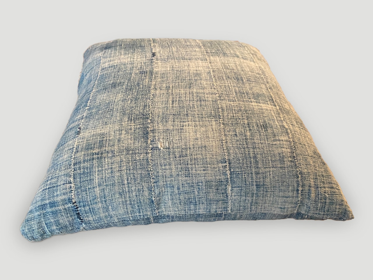 indigo antique textile pillow