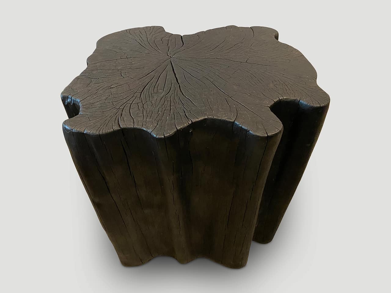 Reclaimed lychee wood side table
