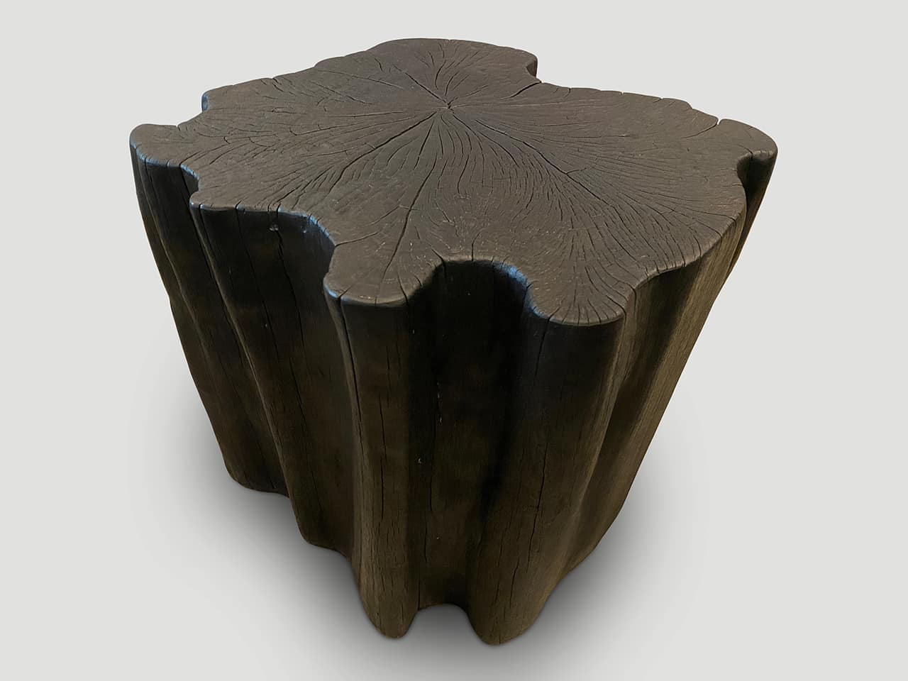 Reclaimed lychee wood side table