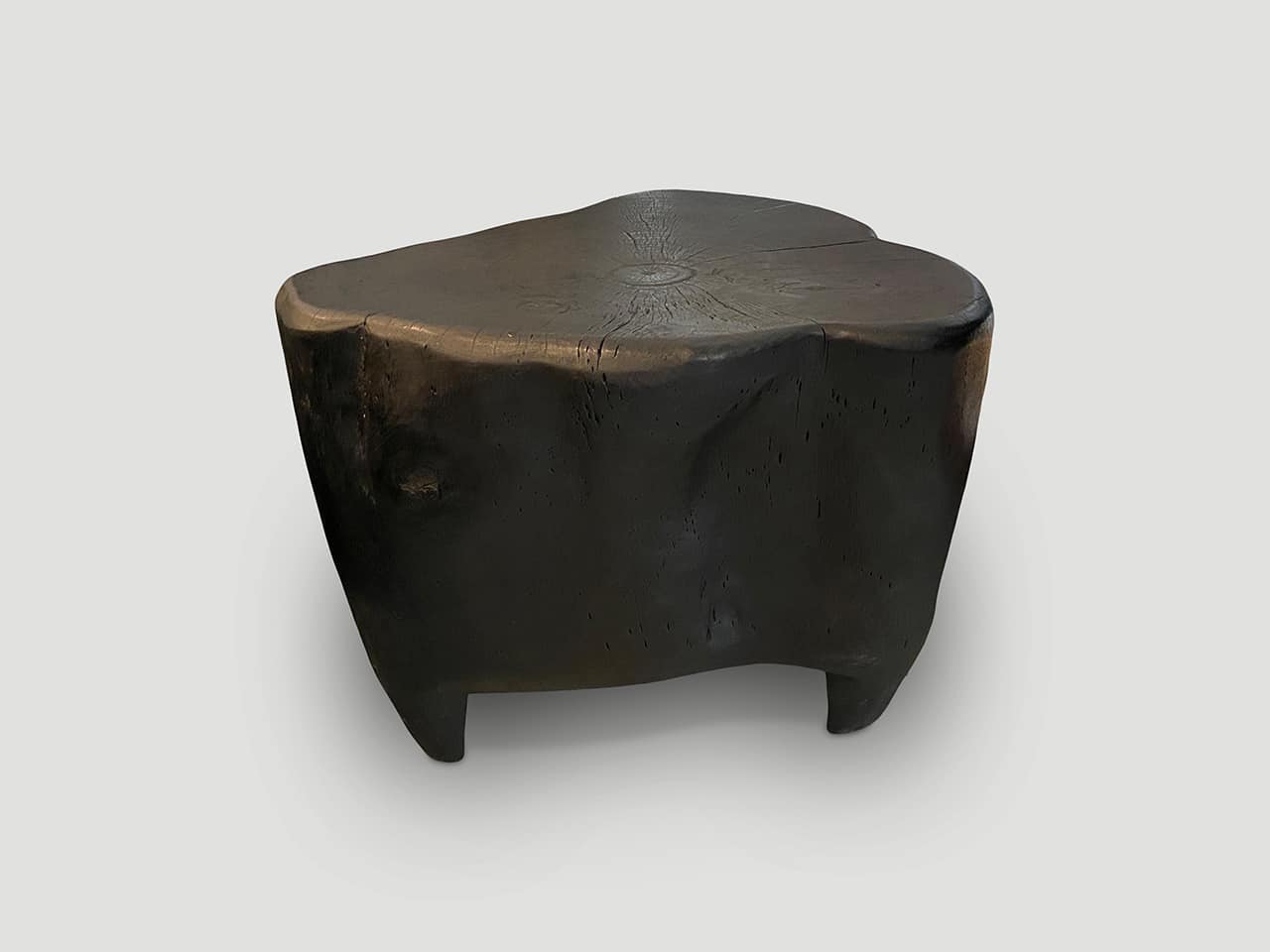 OVER SIZED CHARRED SIDE TABLE OR COFFEE TABLE