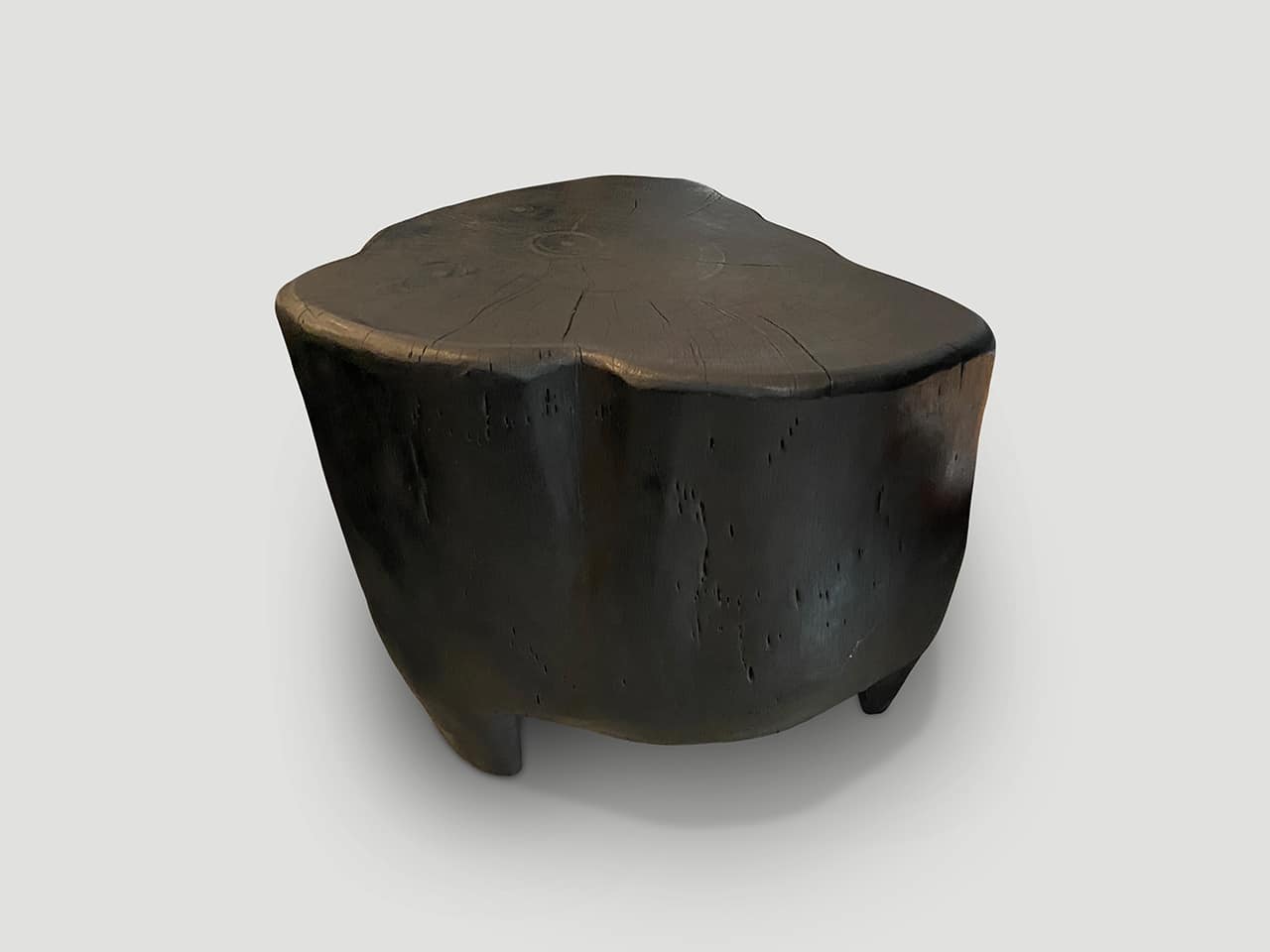 OVER SIZED CHARRED SIDE TABLE OR COFFEE TABLE