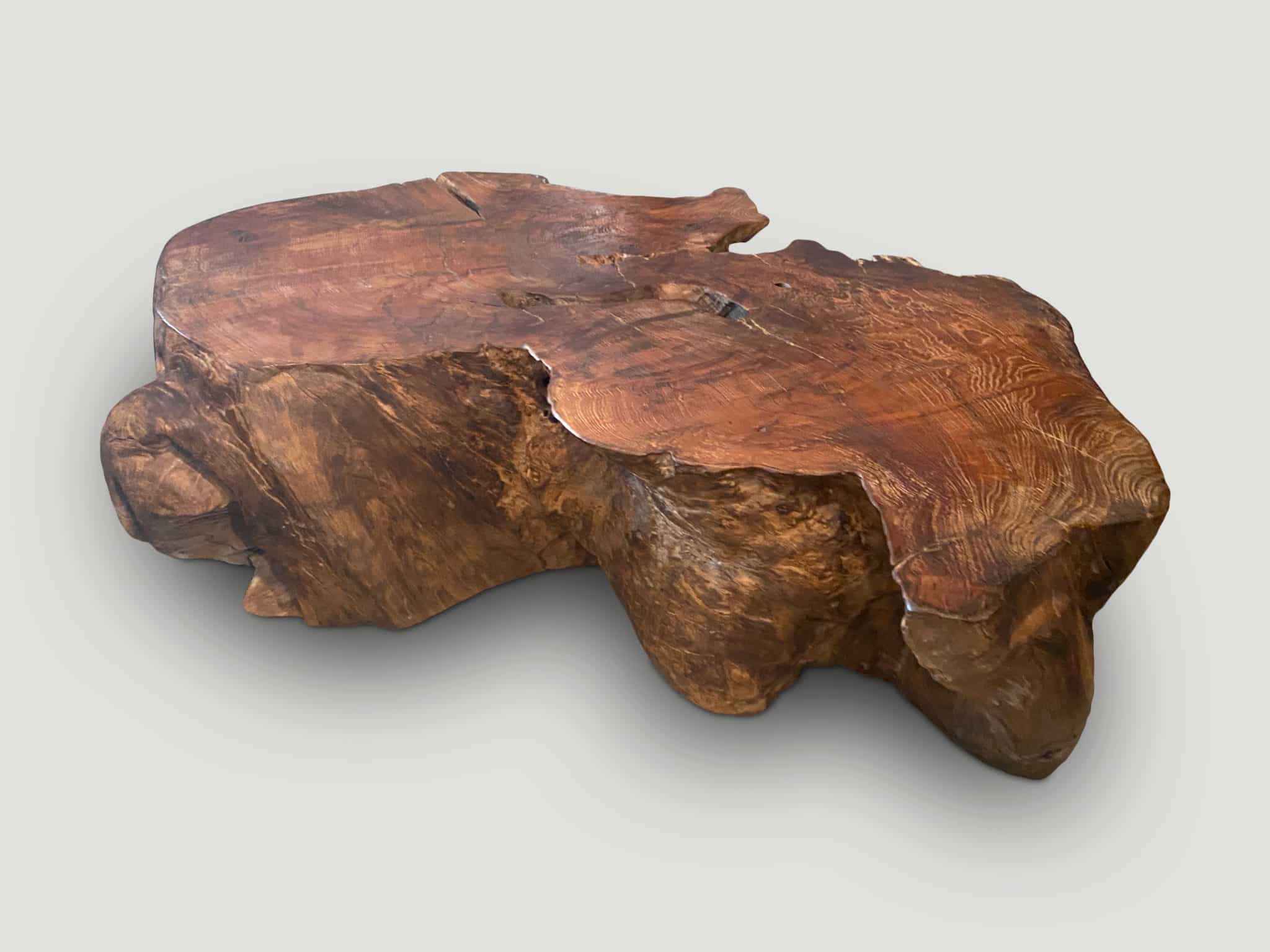 SCULPTURAL TEAK COFFEE TABLE