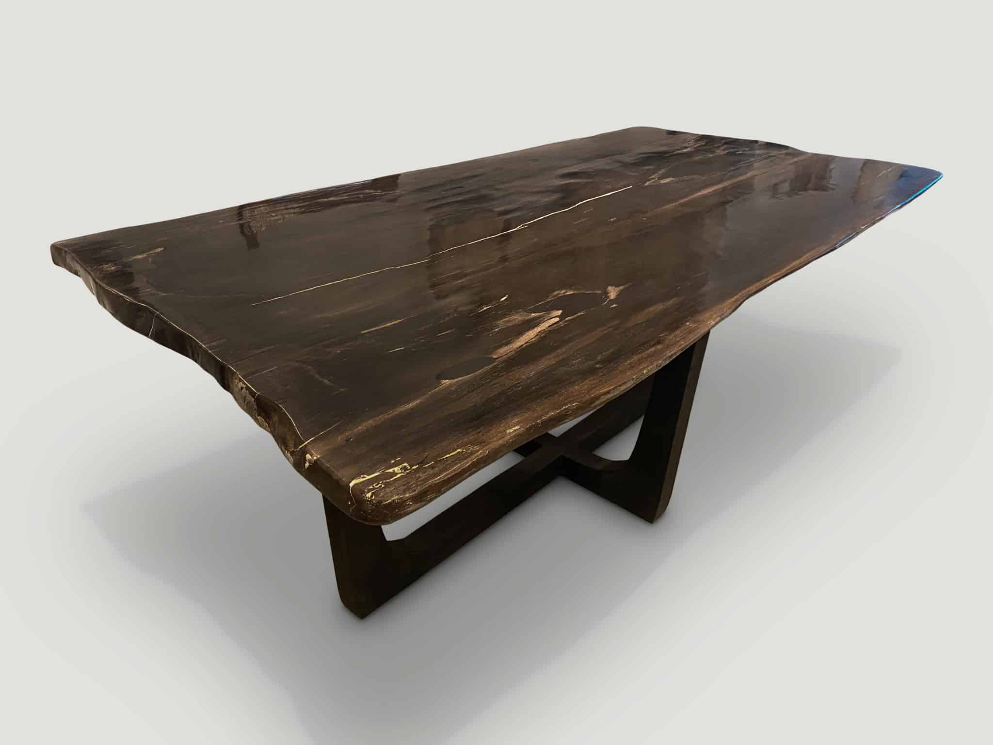 High quality petrified wood live edge dining table, coffee table or counter top