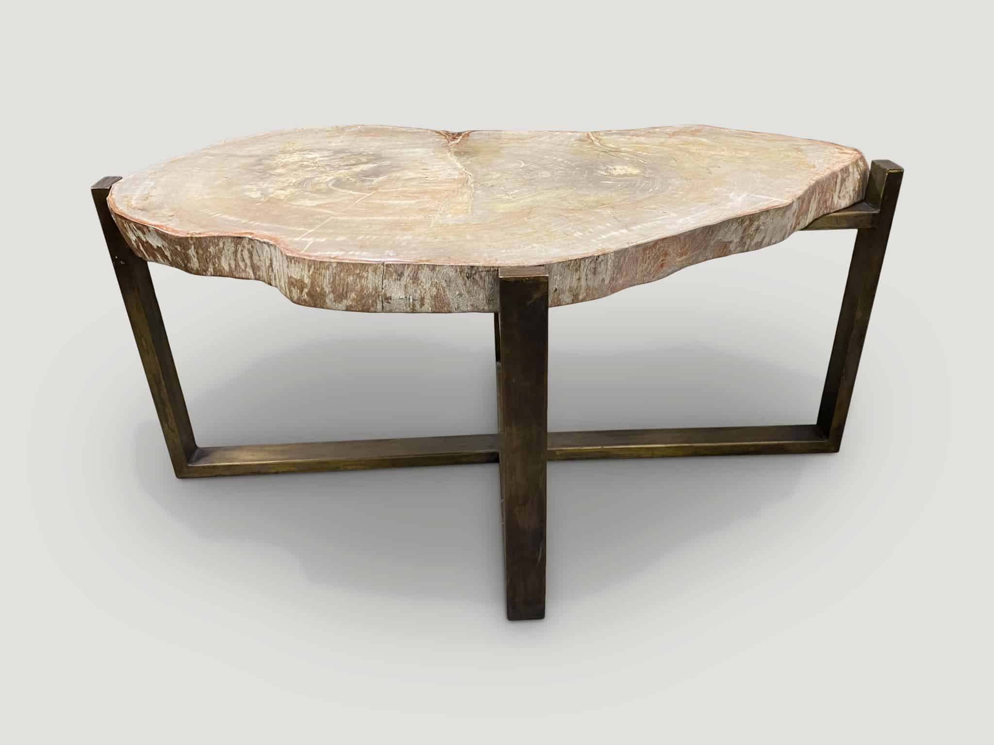 palecek petrified wood table