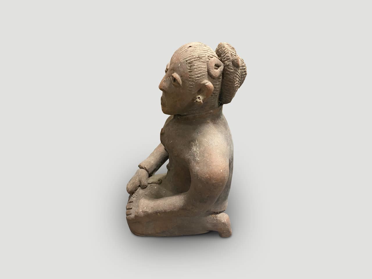 hand made antique clay statue