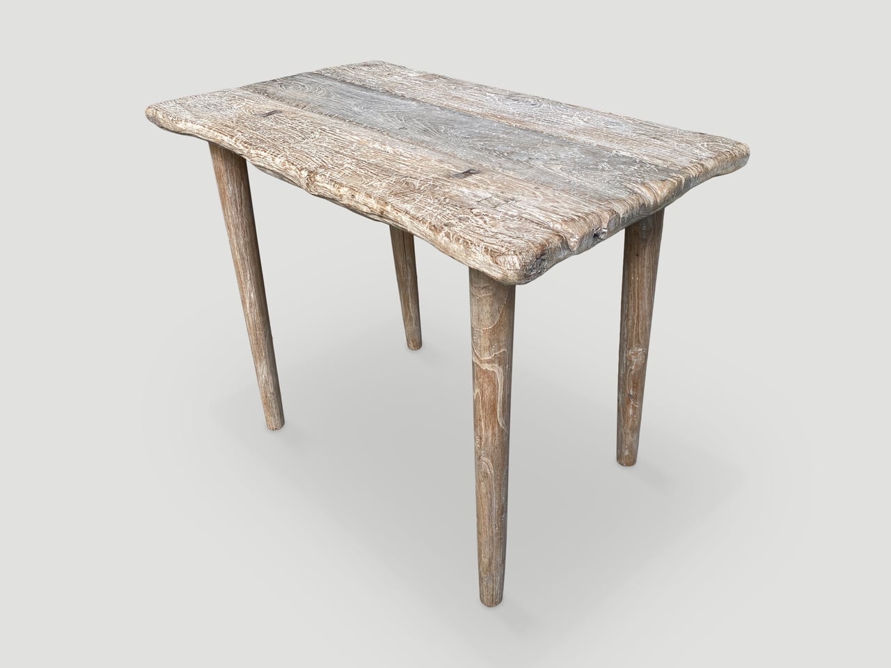 wabi sabi teak wood console or side table
