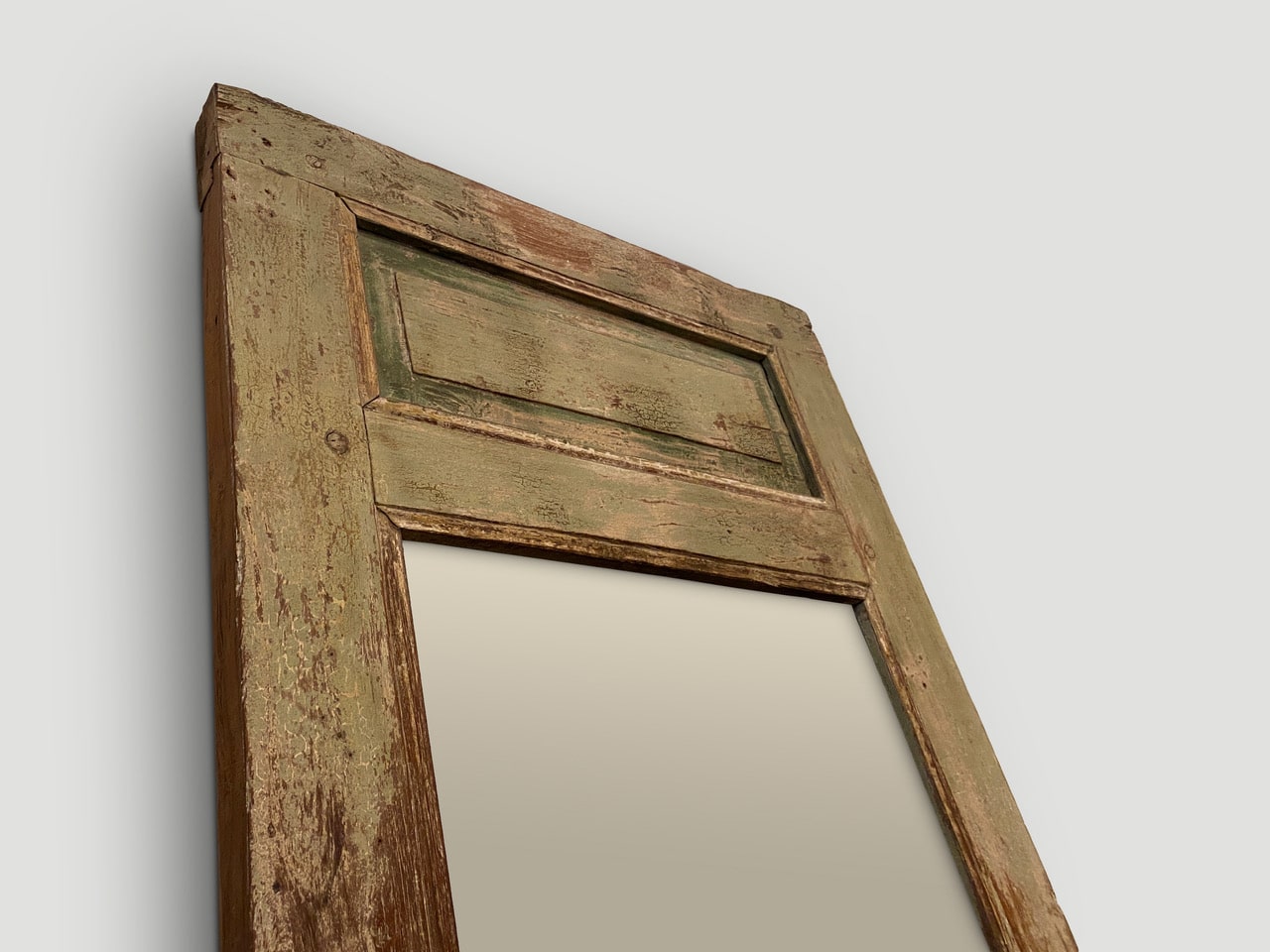 antique framed bevelled mirror