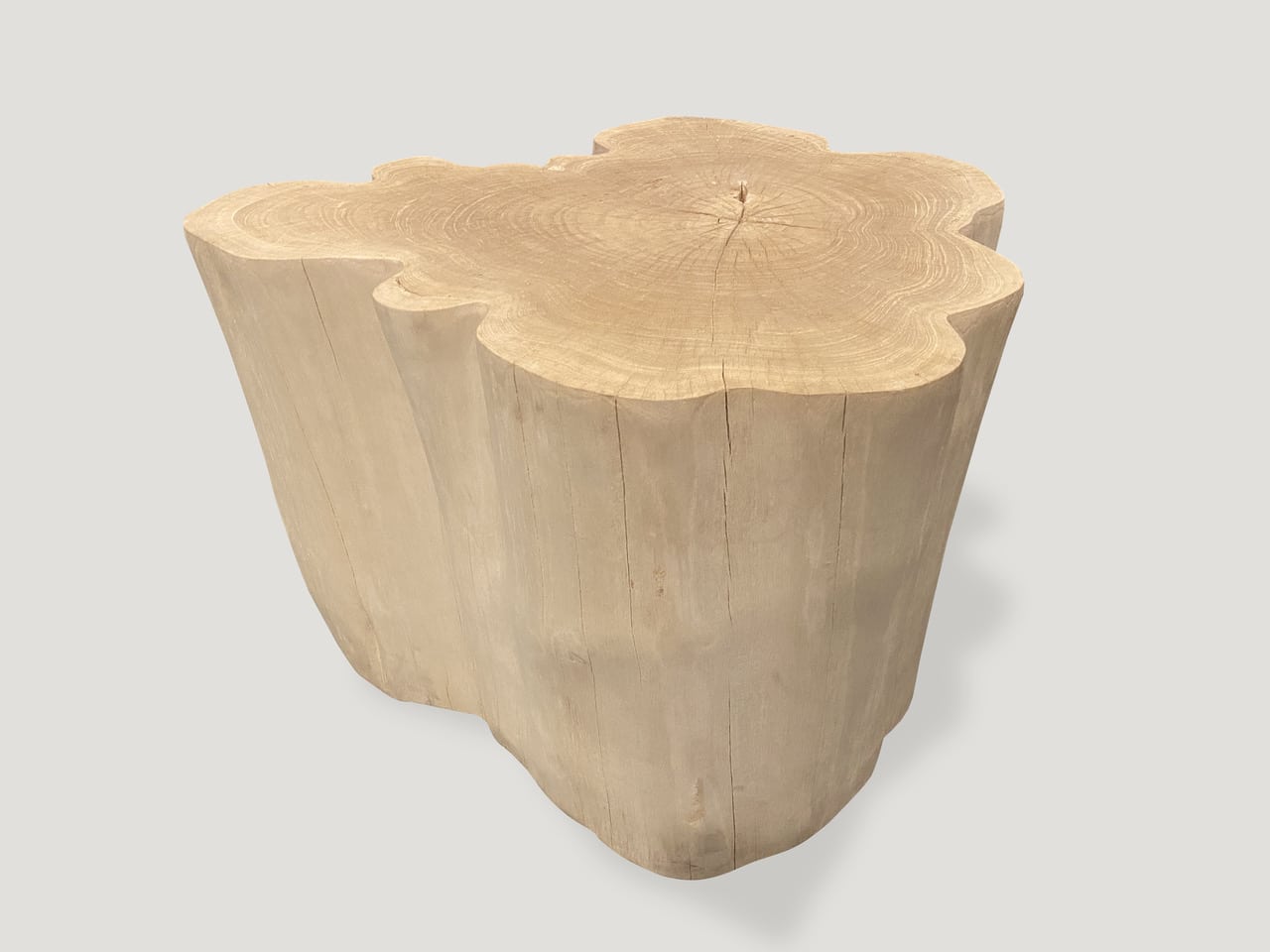 organic bleached teak wood coffee table