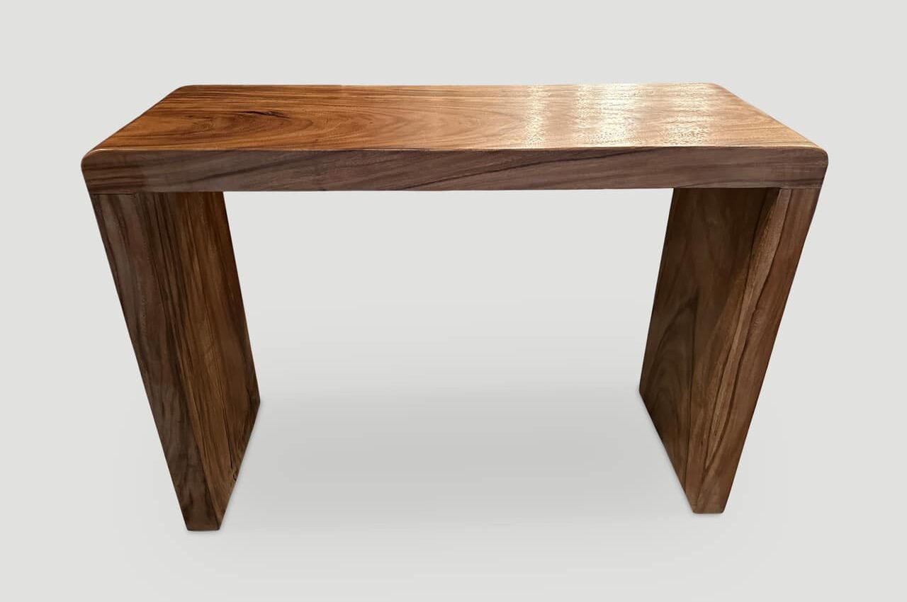 minimalist console table made from star wood