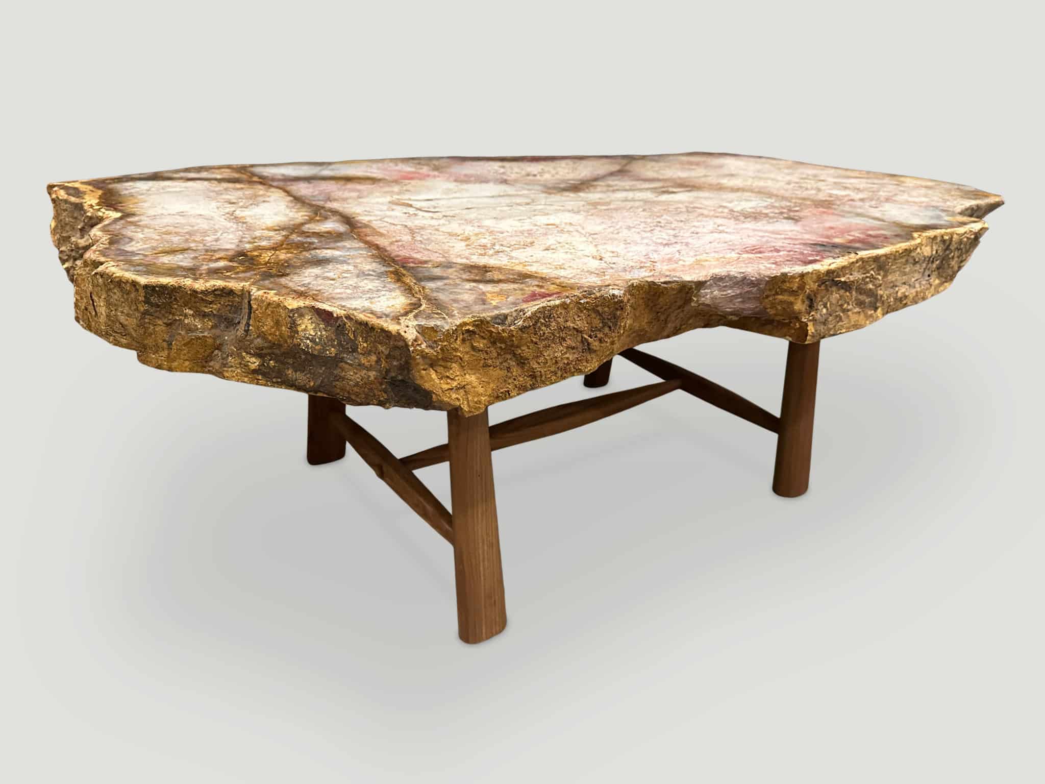 petrified wood coffee table