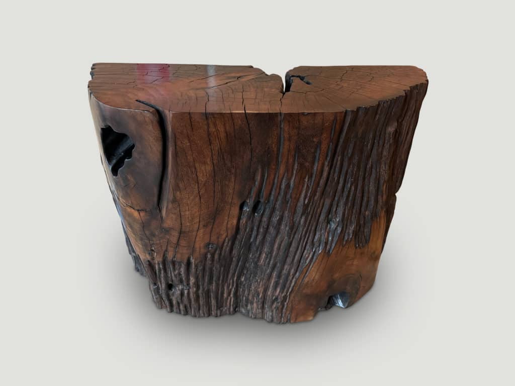 Beautiful Ulin Wood Console or Pedestal 04ER - Andrianna Shamaris