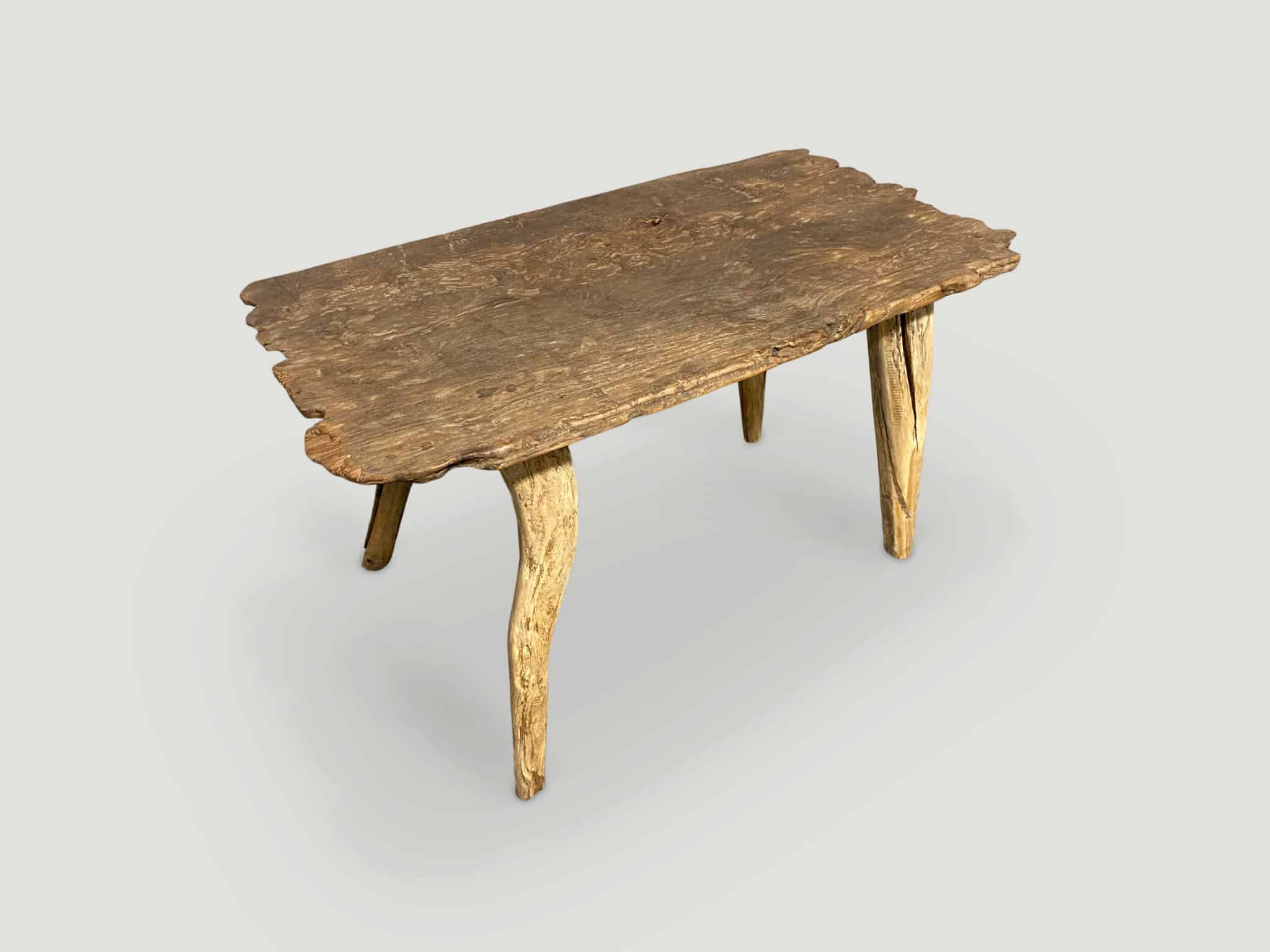 Reclaimed teak wood coffee table