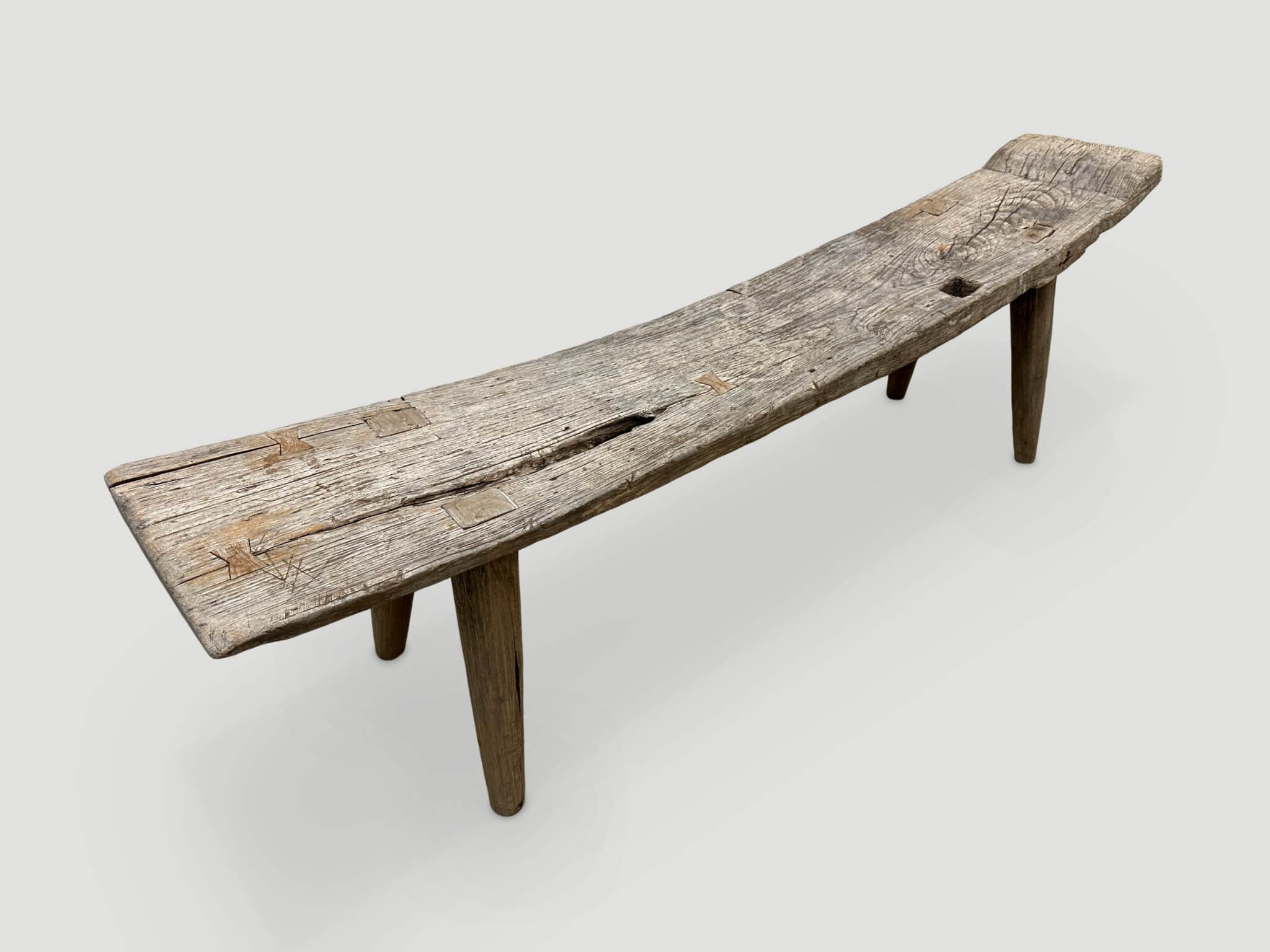 Antique Wabi Sabi teak bench