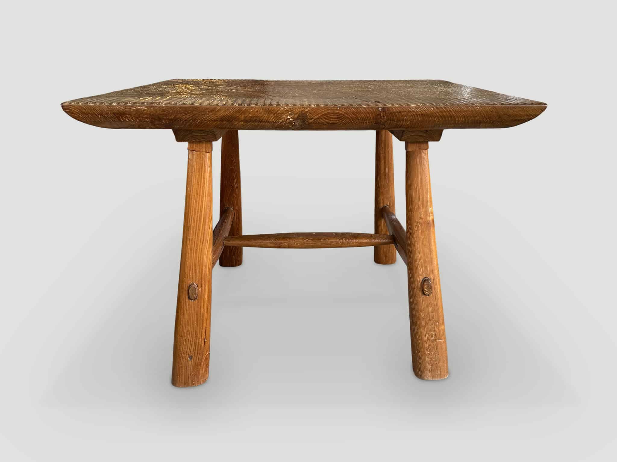 IMPRESSIVE HAND CARVED TEAK WOOD DINING TABLE, SIDE TABLE OR ENTRY TABLE