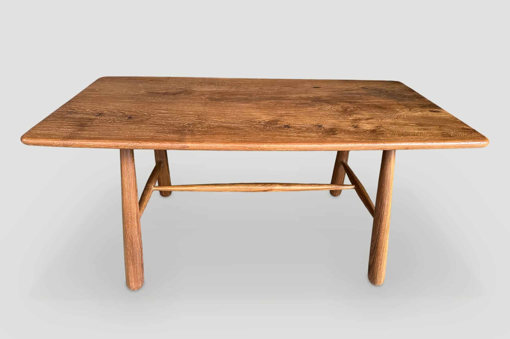 teak wood mid century style desk