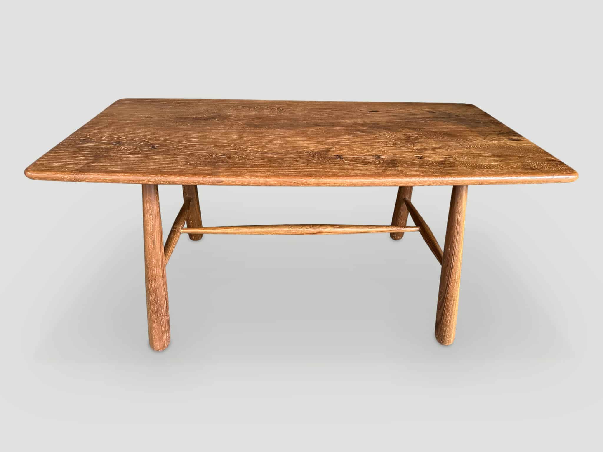 teak wood mid century style desk