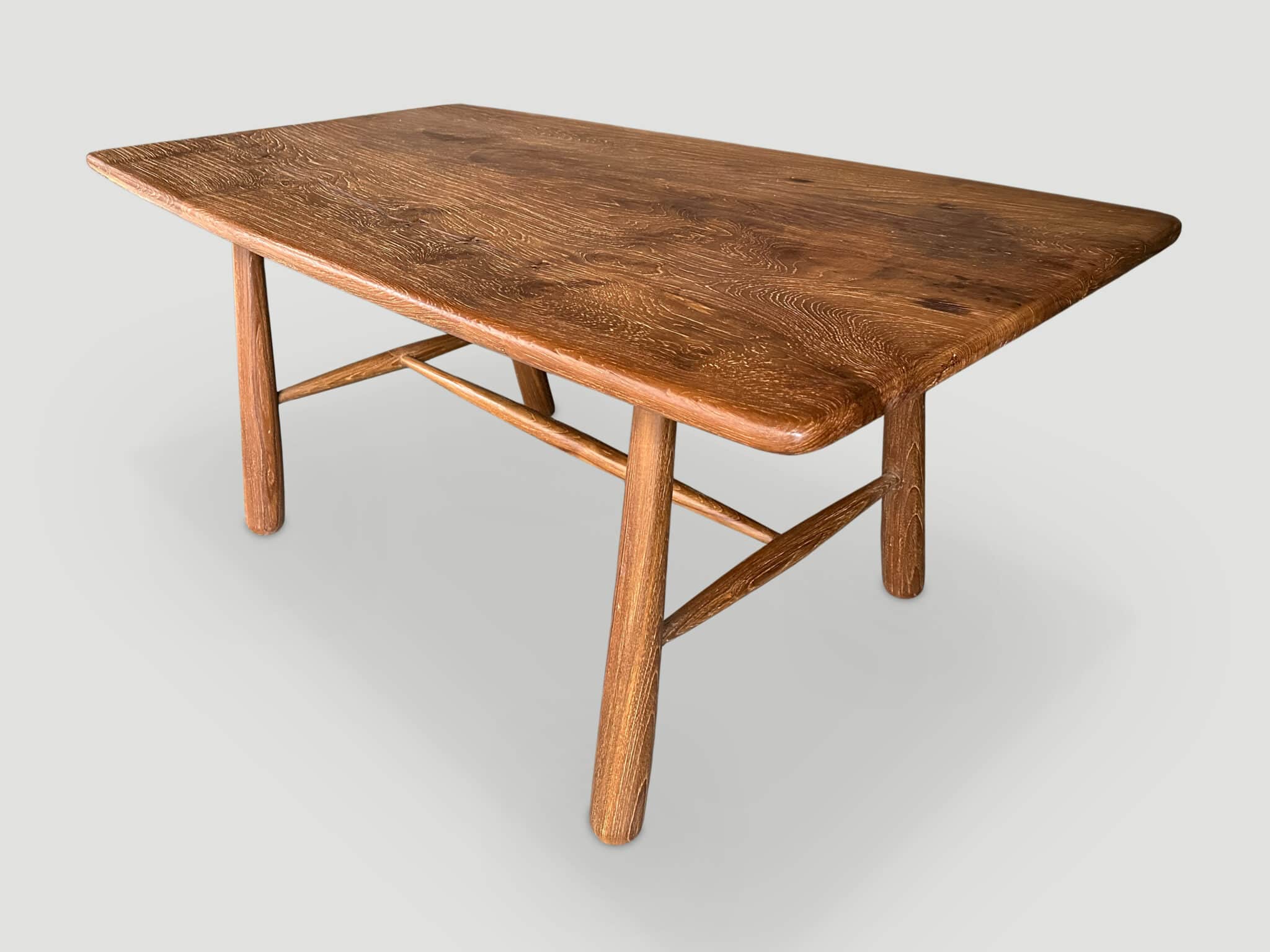 teak wood mid century style desk