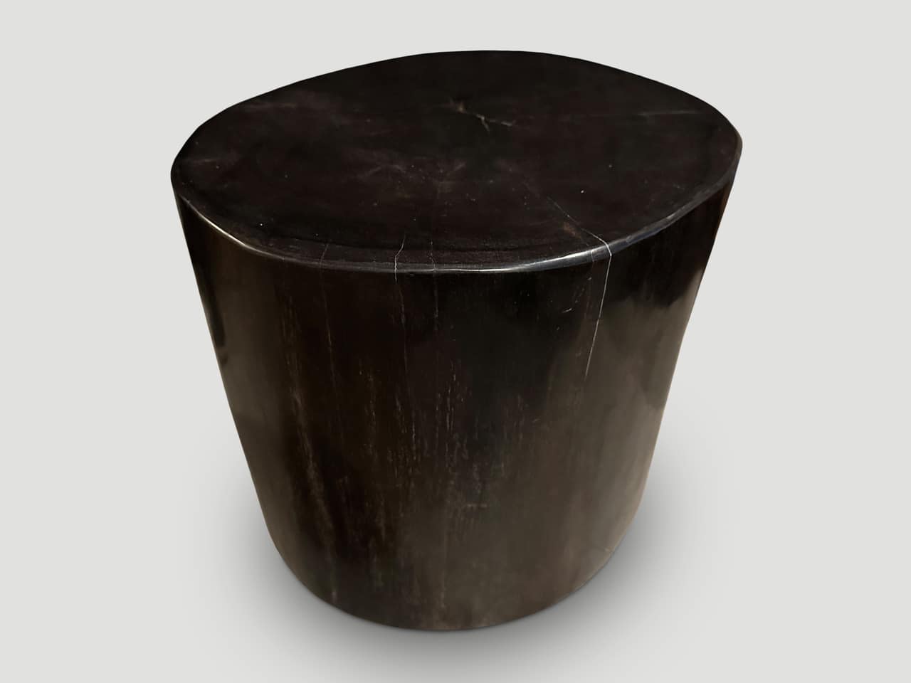 SUPER SMOOTH HIGH QUALITY PETRIFIED WOOD SIDE TABLE.