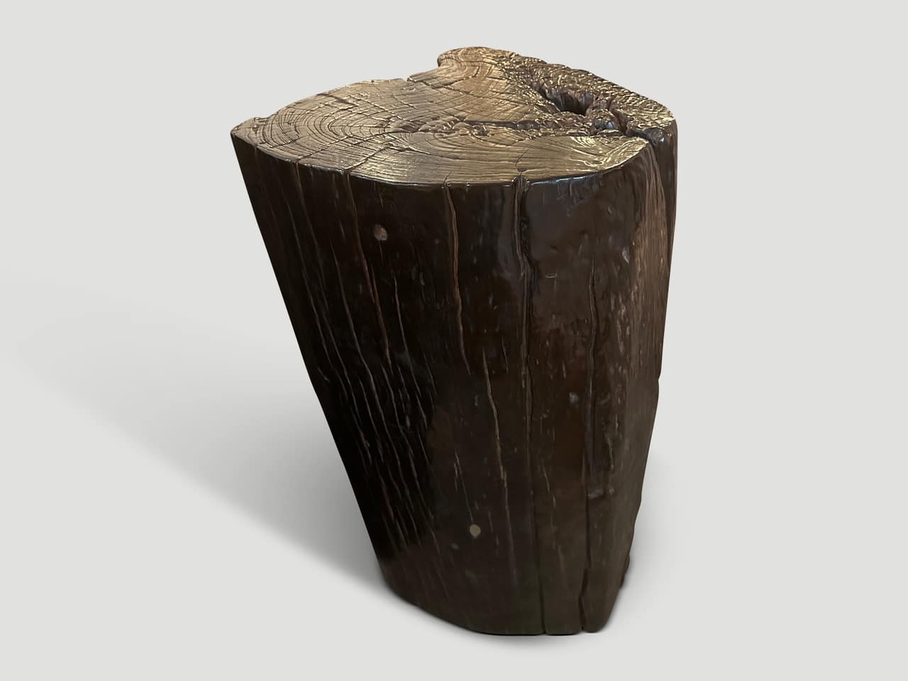 teak wood bench or pedestal