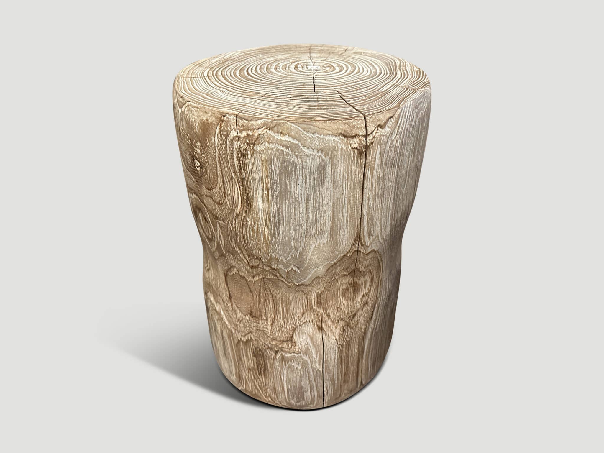 hand carved teak wood side table