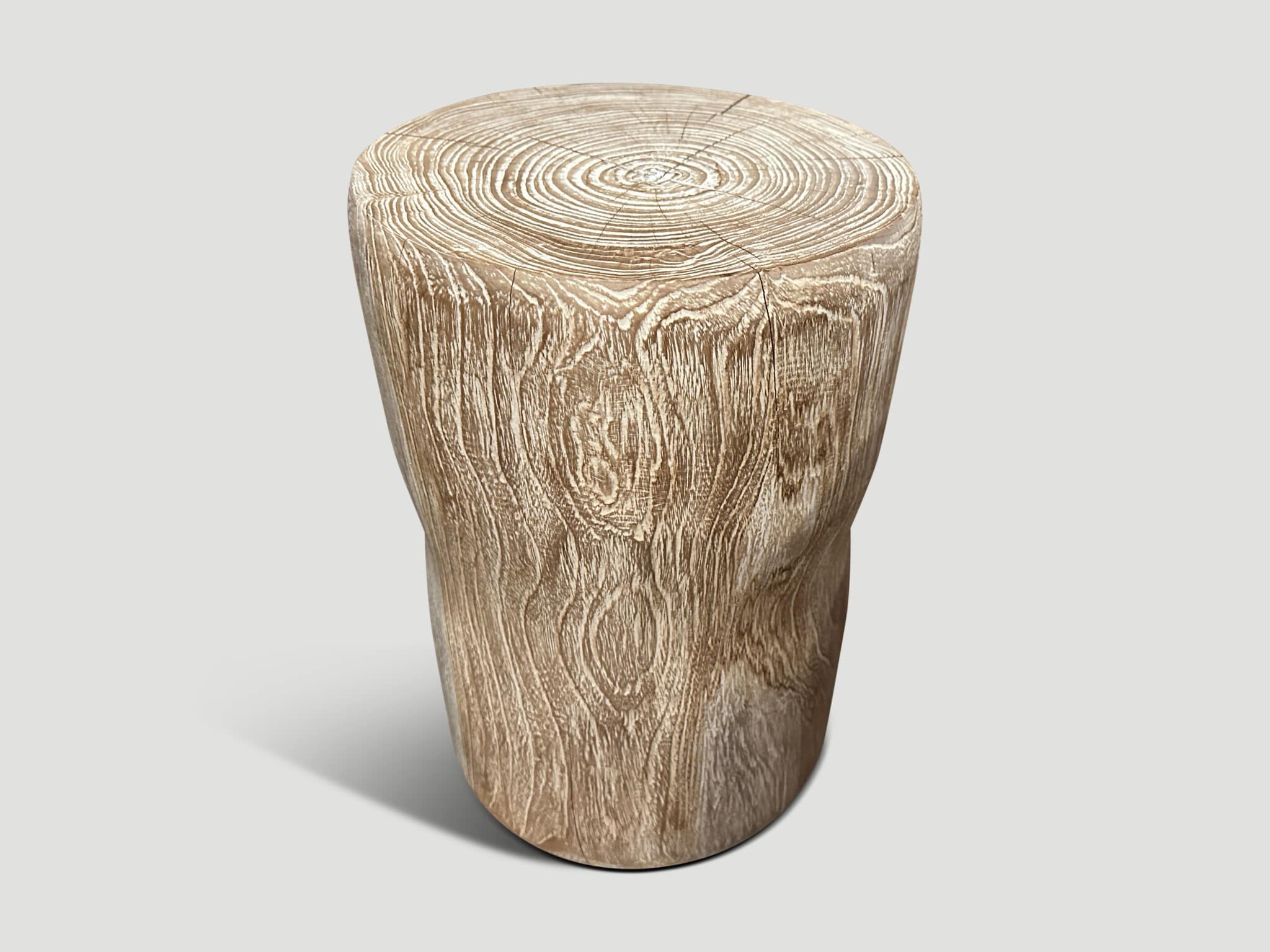 hand carved teak wood side table