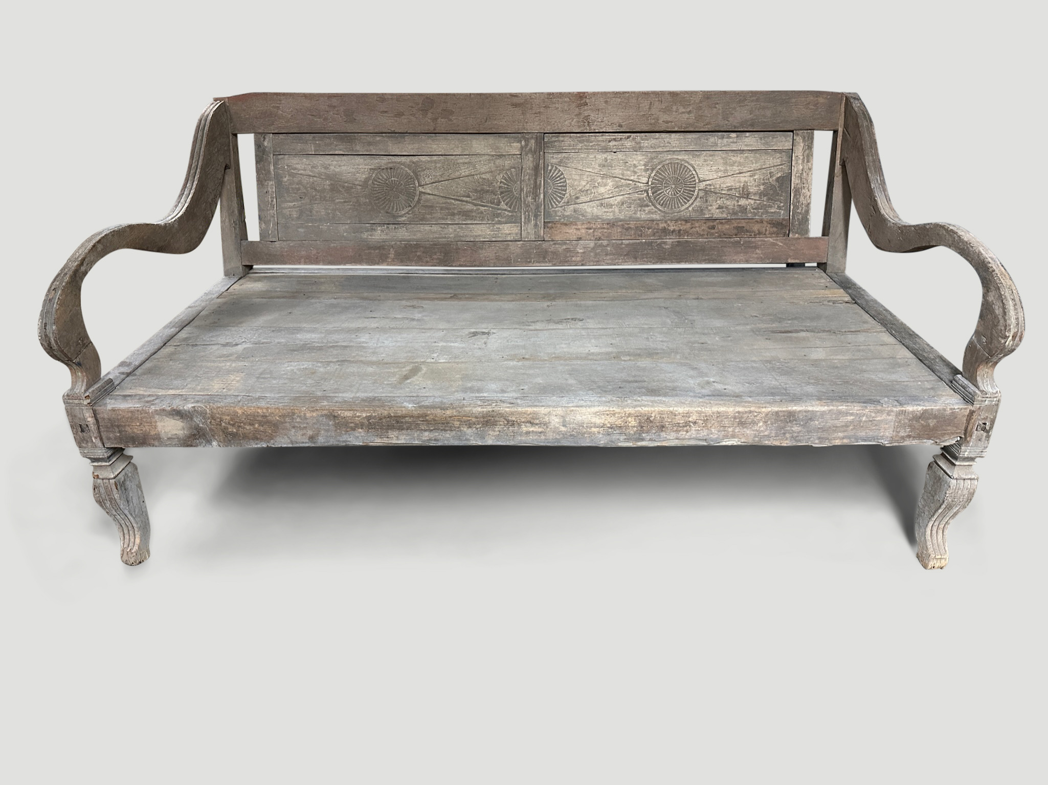 antique teak day bed from the island of Madura