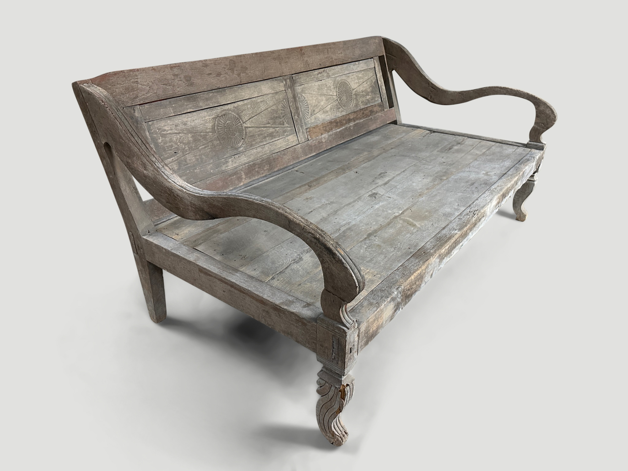 antique teak day bed from the island of Madura