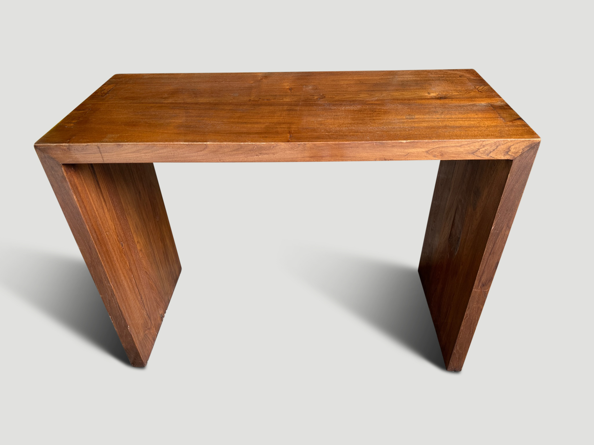 teak wood console table