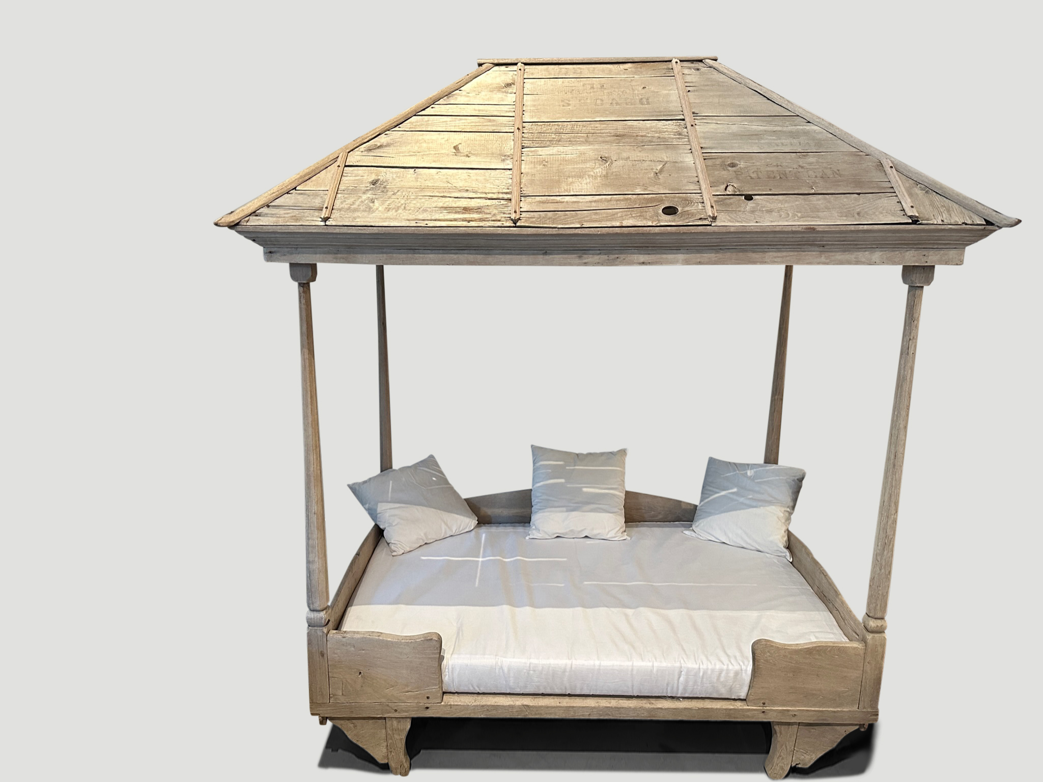 antique wabi sabi day bed with canopy